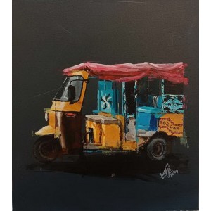 Khalid Khan-Kaay, 18 x 21 Inch, Acrylic on Canvas, Figurative Painting, AC-KHKN-102 Khalid Khan-Kaay, 18 x 21 Inch, Acrylic on Canvas, Figurative Painting, AC-KHKN-102